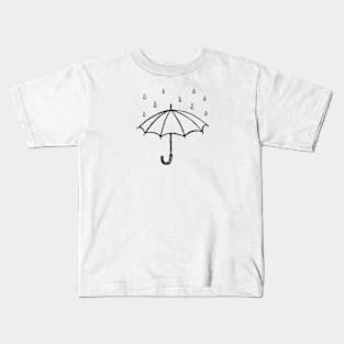 umbrella with rain Kids T-Shirt